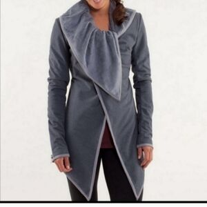 Lululemon Presence Of Mind Cozy Fossil Grey Wrap jacket Great For Layering